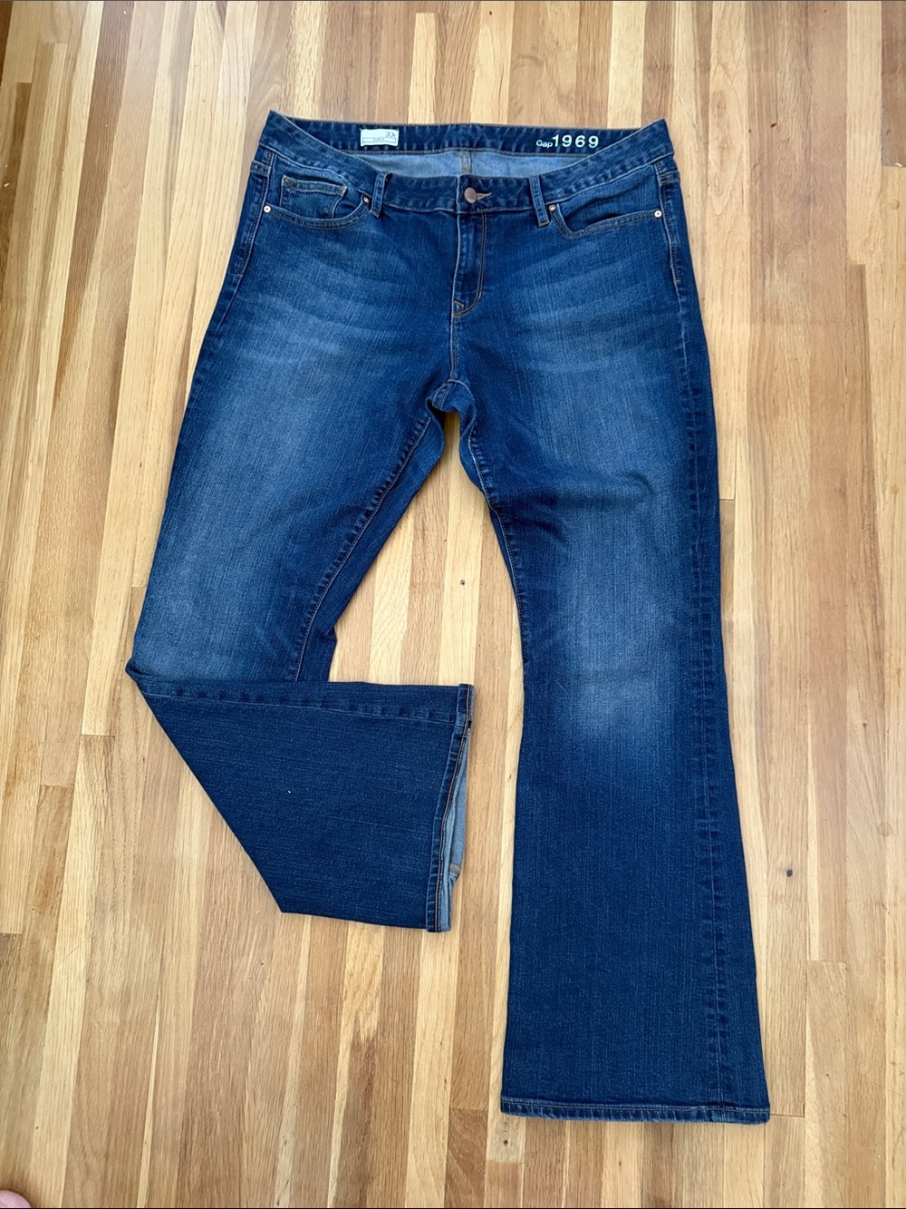 GAP Curvy Boot Straight Leg Dark Wash Jeans Size 33